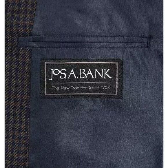 44L JOS A BANK Executive Men's Blazer Traditional Fit Check SportCoat E111562 - Picture 4 of 16